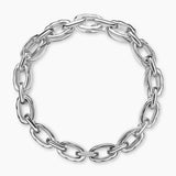 Sculpted Cable Link Bracelet Sterling Silver, 12mm