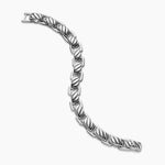 Sculpted Cable Link Bracelet Sterling Silver, 12mm