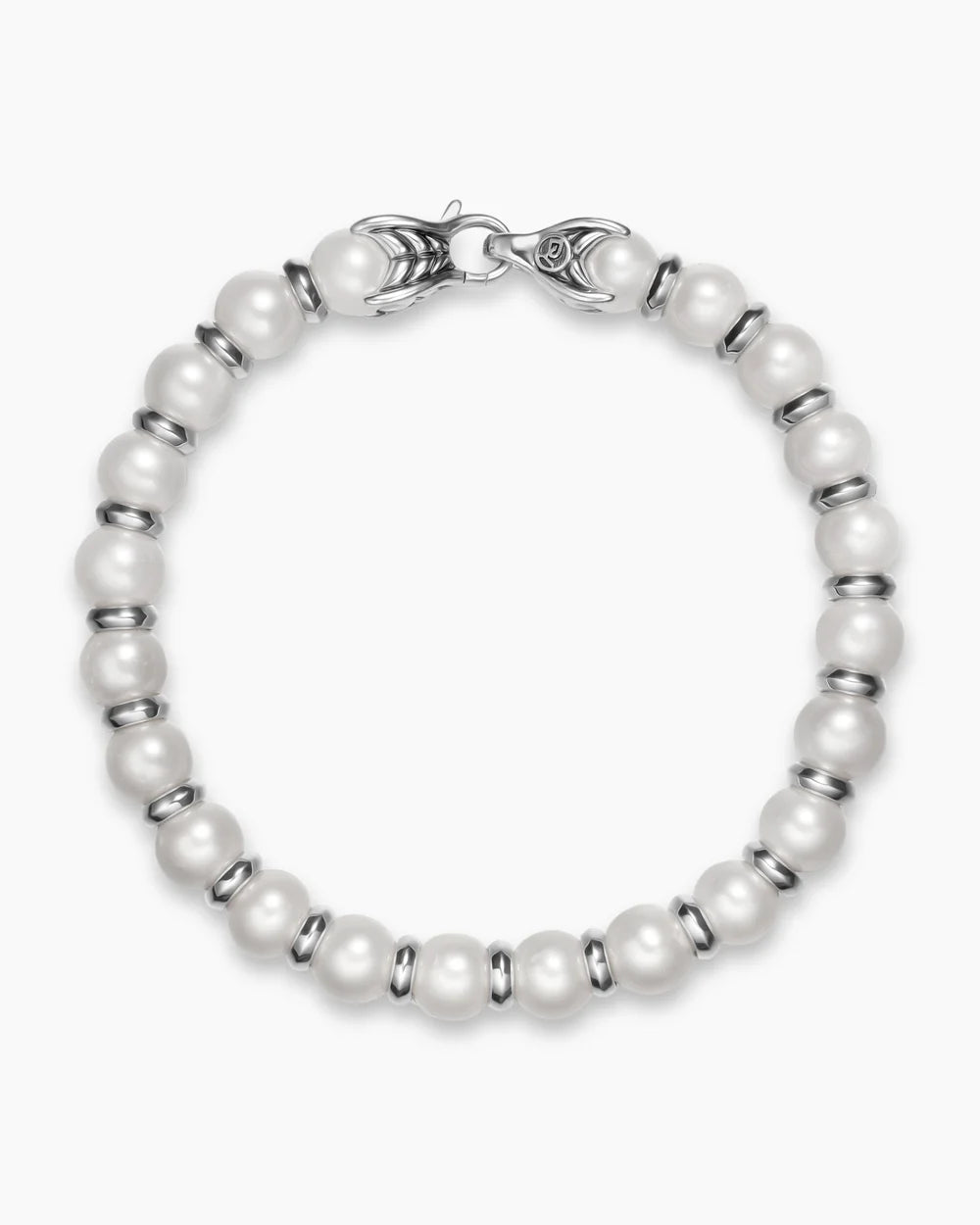 SPIRITUAL BEADS BRACELET Sterling Silver with Pearls, 8mm