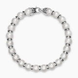 SPIRITUAL BEADS BRACELET Sterling Silver with Pearls, 8mm