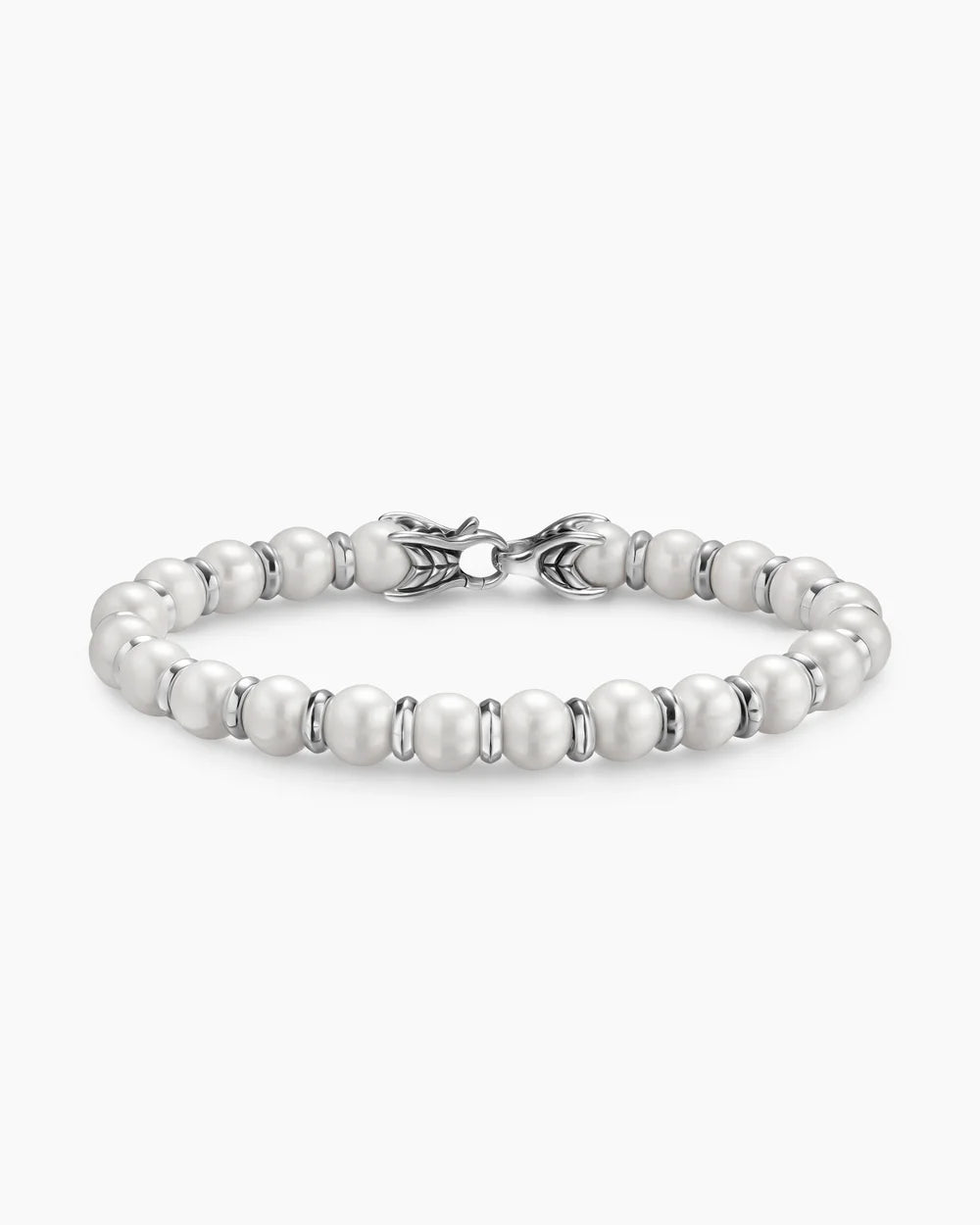 SPIRITUAL BEADS BRACELET Sterling Silver with Pearls, 8mm