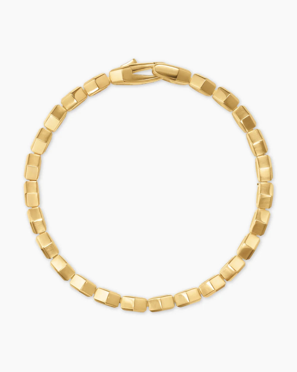 Hex Pavé Tennis Bracelet 18K Yellow Gold with Diamonds, 8mm