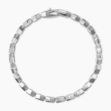 HEX PAVÉ TENNIS BRACELET Sterling Silver with Black Diamonds, 8mm