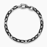 DY MADISON® CHAIN BRACELET Black Titanium with Sterling Silver, 6mm