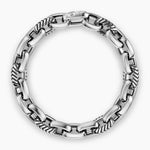CHEVRON OVAL LINK BRACELET Sterling Silver, 10mm