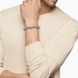 CHEVRON OVAL LINK BRACELET Sterling Silver, 10mm