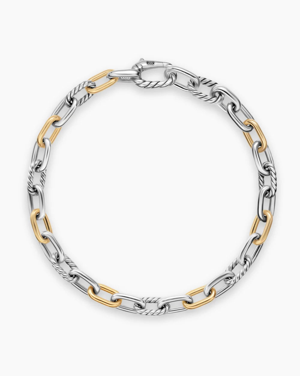 DY MADISON® CHAIN BRACELET Sterling Silver with 18K Yellow Gold, 6mm