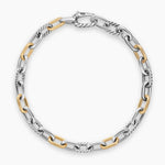 DY MADISON® CHAIN BRACELET Sterling Silver with 18K Yellow Gold, 6mm