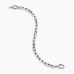 DY MADISON® CHAIN BRACELET Sterling Silver with 18K Yellow Gold, 6mm