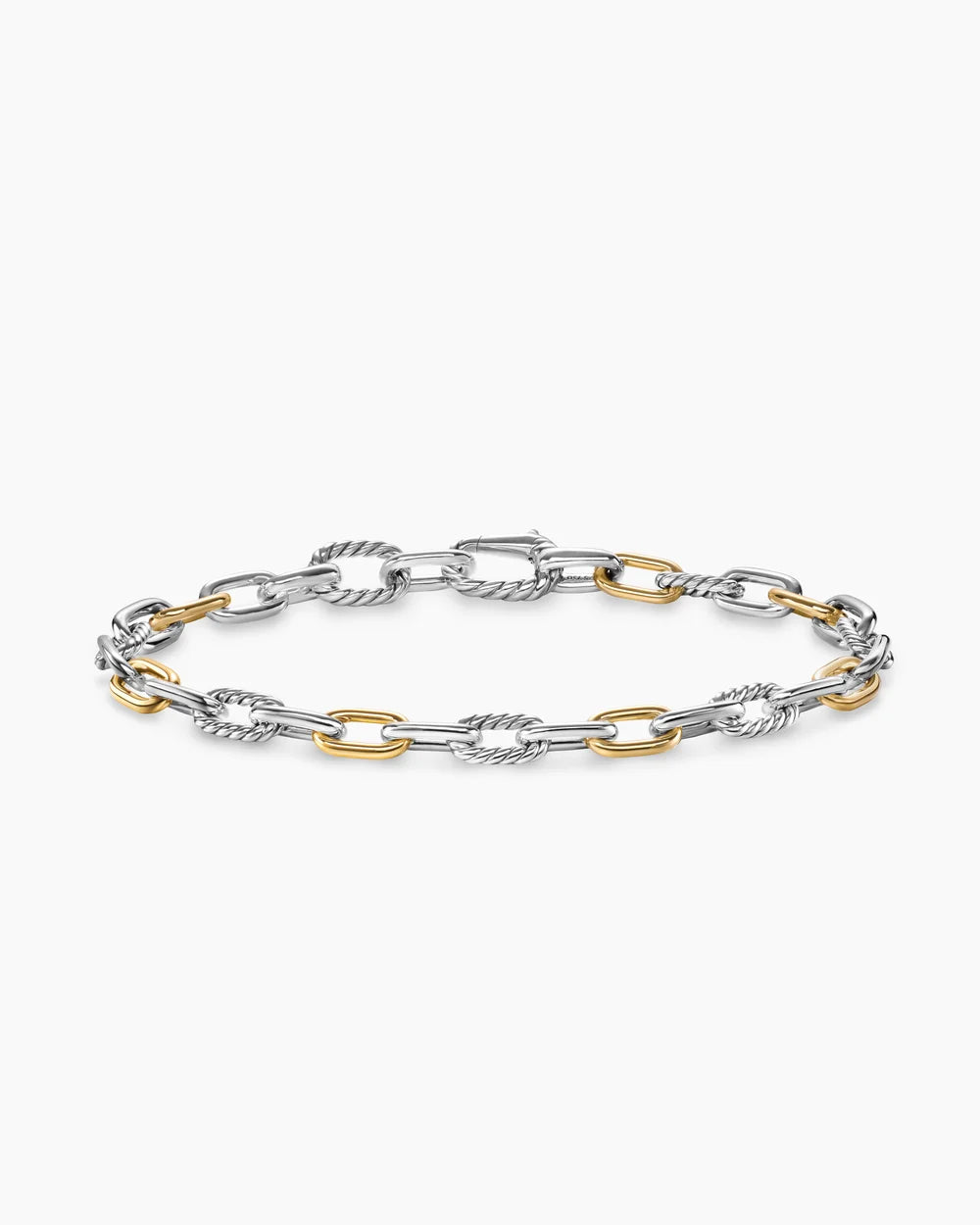 DY MADISON® CHAIN BRACELET Sterling Silver with 18K Yellow Gold, 6mm