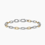DY MADISON® CHAIN BRACELET Sterling Silver with 18K Yellow Gold, 6mm
