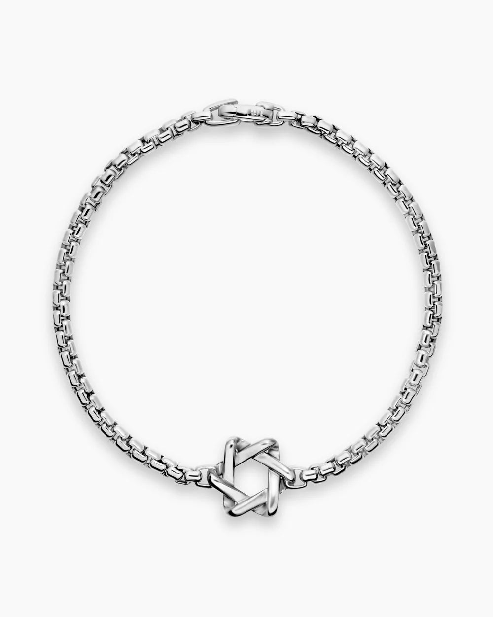 STAR OF DAVID STATION BRACELET Sterling Silver, 3.6mm