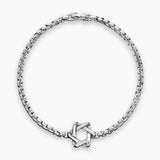 STAR OF DAVID STATION BRACELET Sterling Silver, 3.6mm