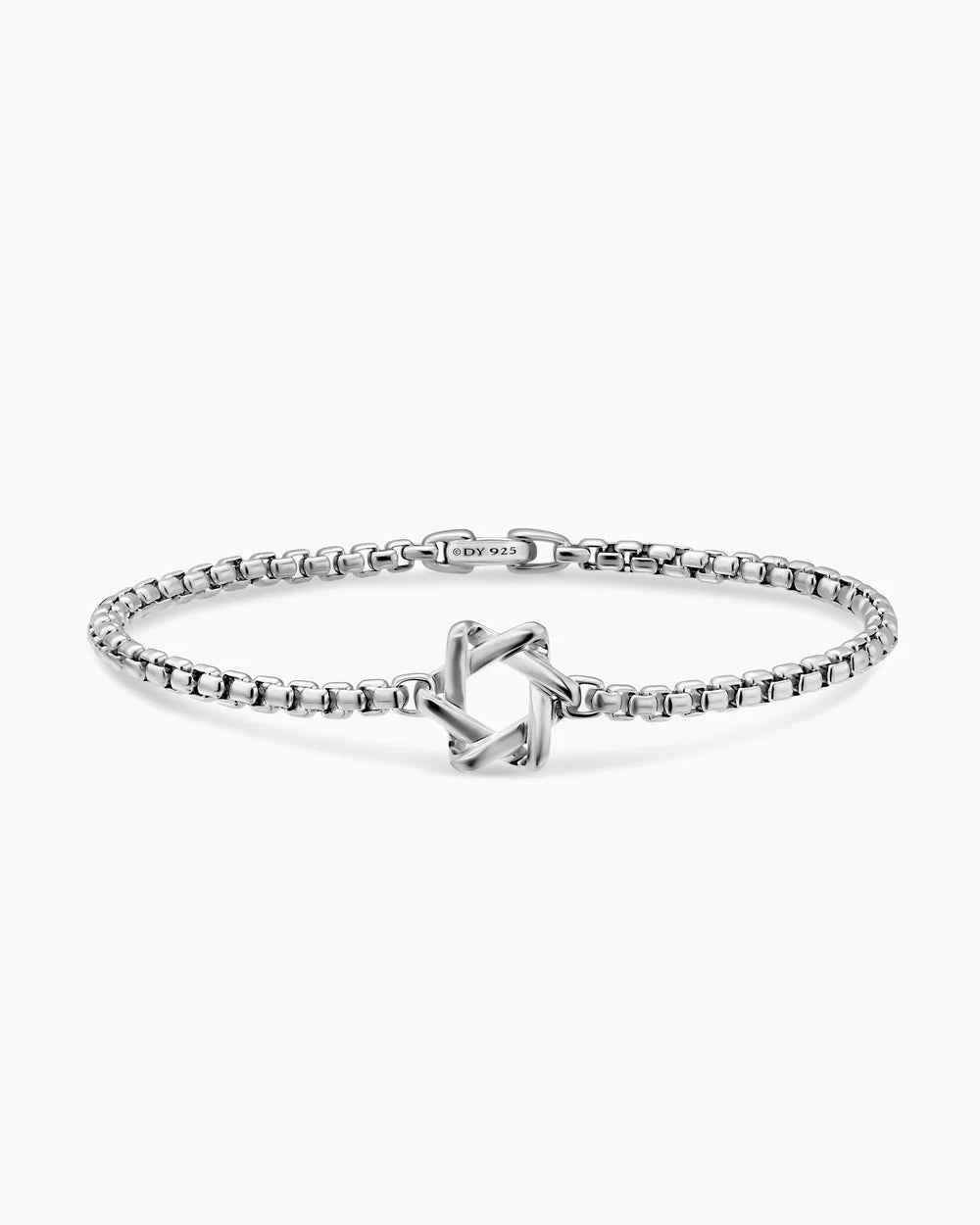 STAR OF DAVID STATION BRACELET Sterling Silver, 3.6mm