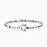 STAR OF DAVID STATION BRACELET Sterling Silver, 3.6mm