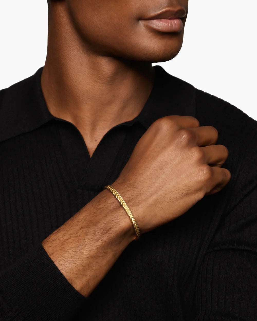 CHEVRON FLEX BRACELET 18K Yellow Gold, 5.2mm