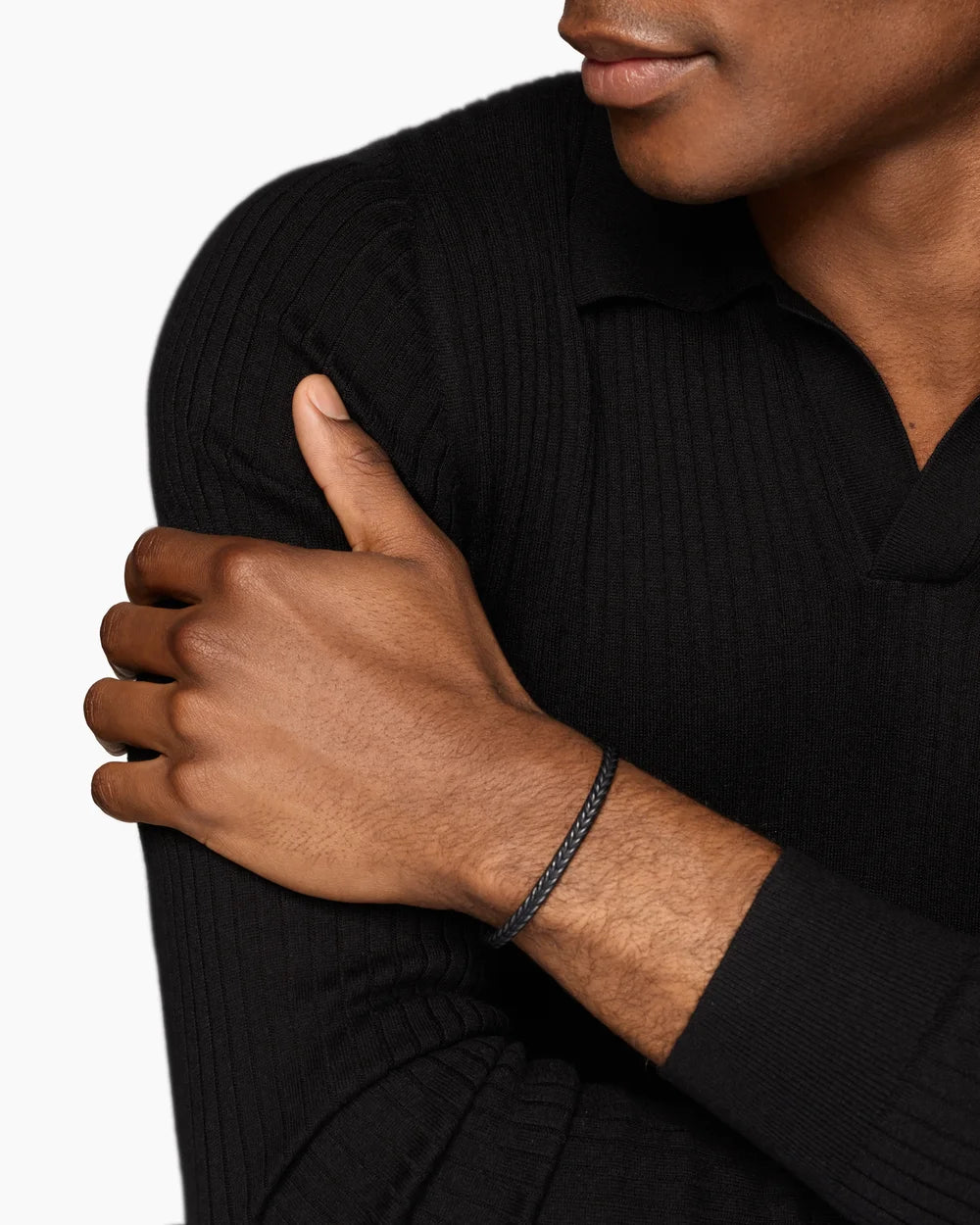 CHEVRON FLEX BRACELET Black Titanium, 5.2mm