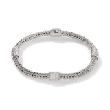 Icon Bracelet with Diamond Stations - 5MM
