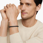 Box Chain Bracelet Stainless Steel and Sterling Silver, 7.3mm