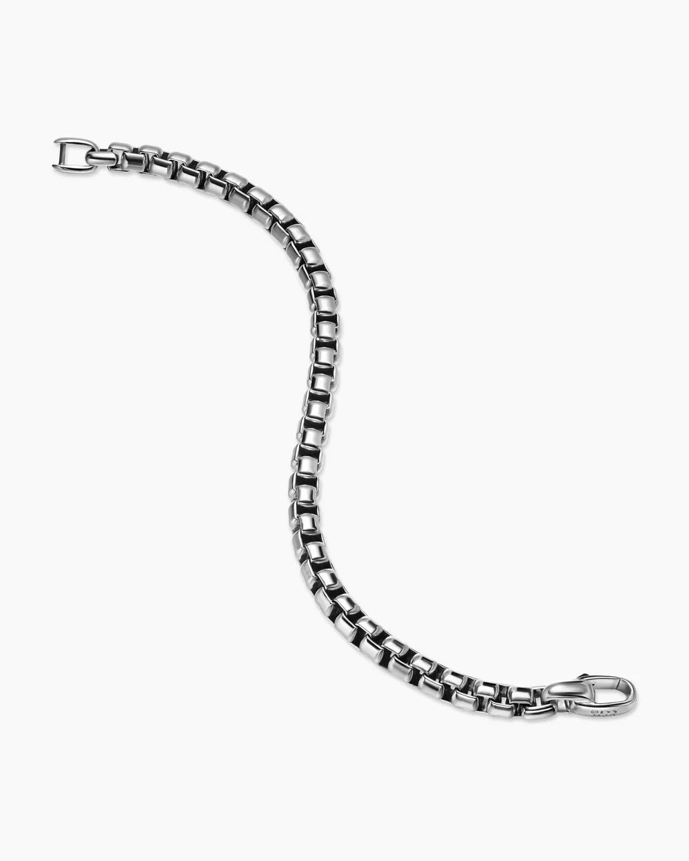 Box Chain Bracelet Sterling Silver, 7.3mm