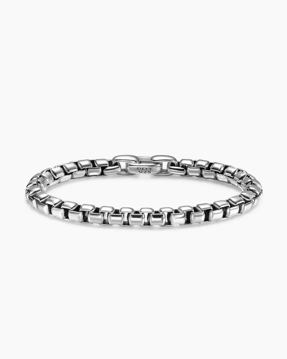 Box Chain Bracelet Sterling Silver, 7.3mm