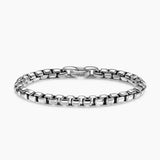 Box Chain Bracelet Sterling Silver, 7.3mm