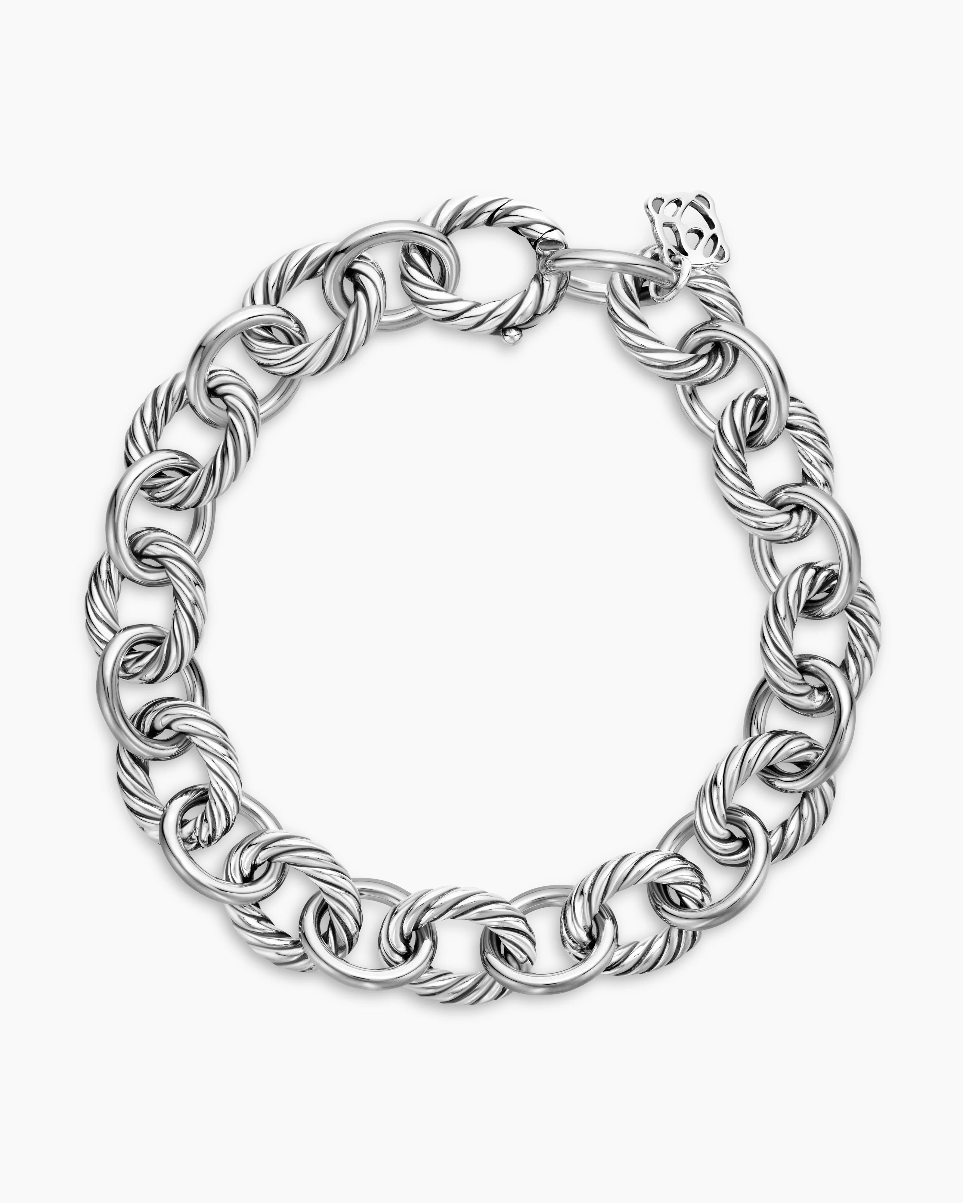 OVAL LINK CHAIN BRACELET Sterling Silver, 10mm
