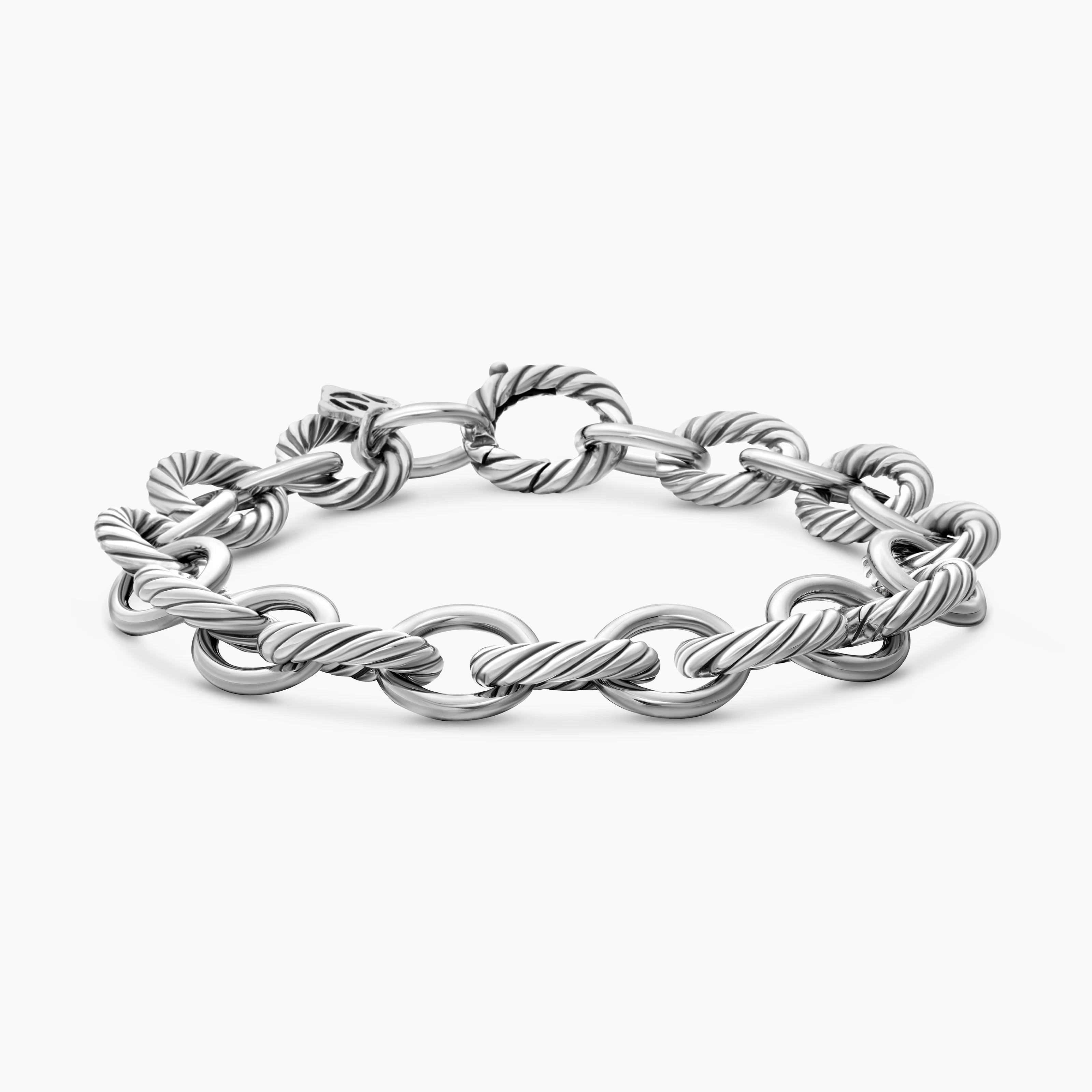 OVAL LINK CHAIN BRACELET Sterling Silver, 10mm