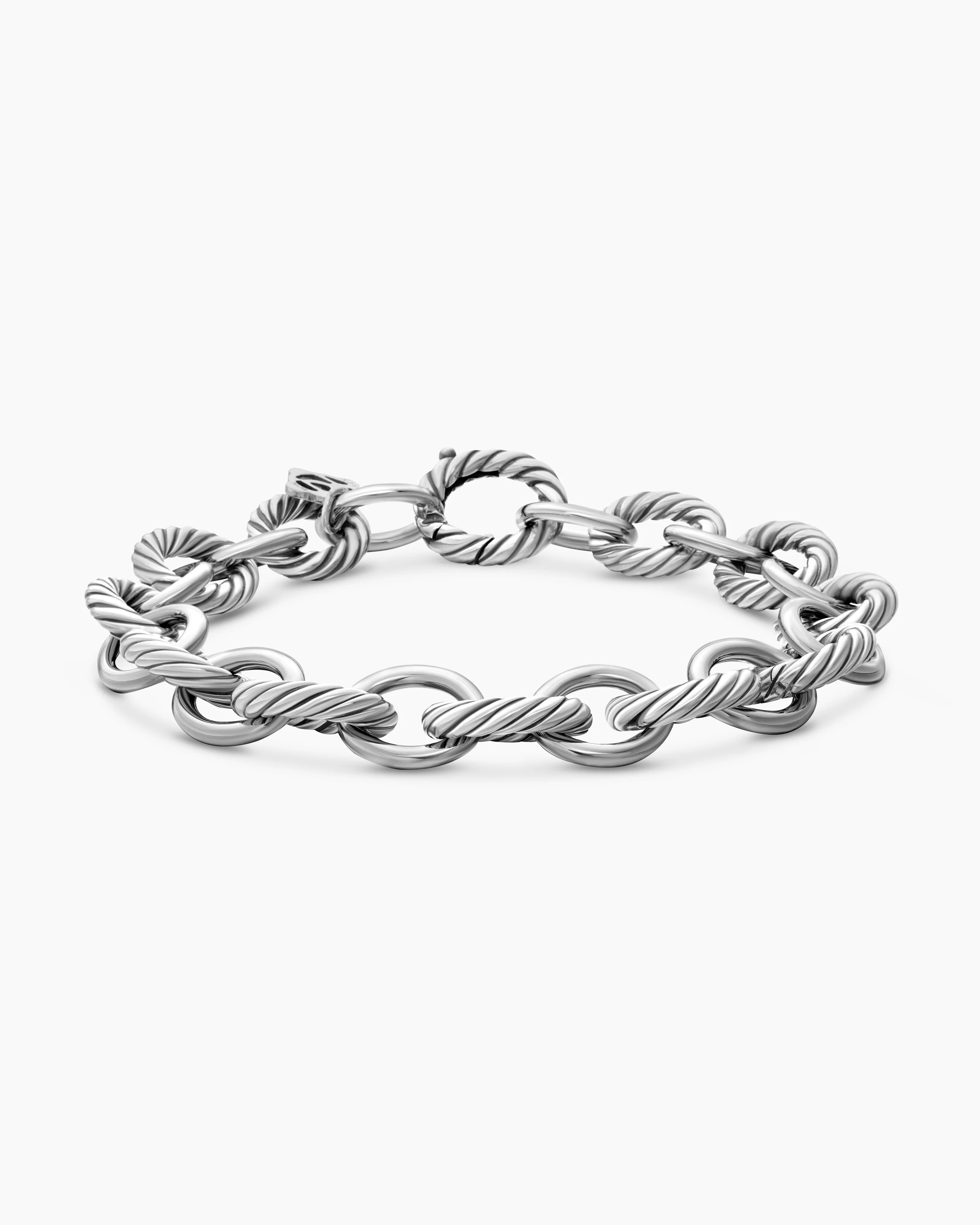 OVAL LINK CHAIN BRACELET Sterling Silver, 10mm