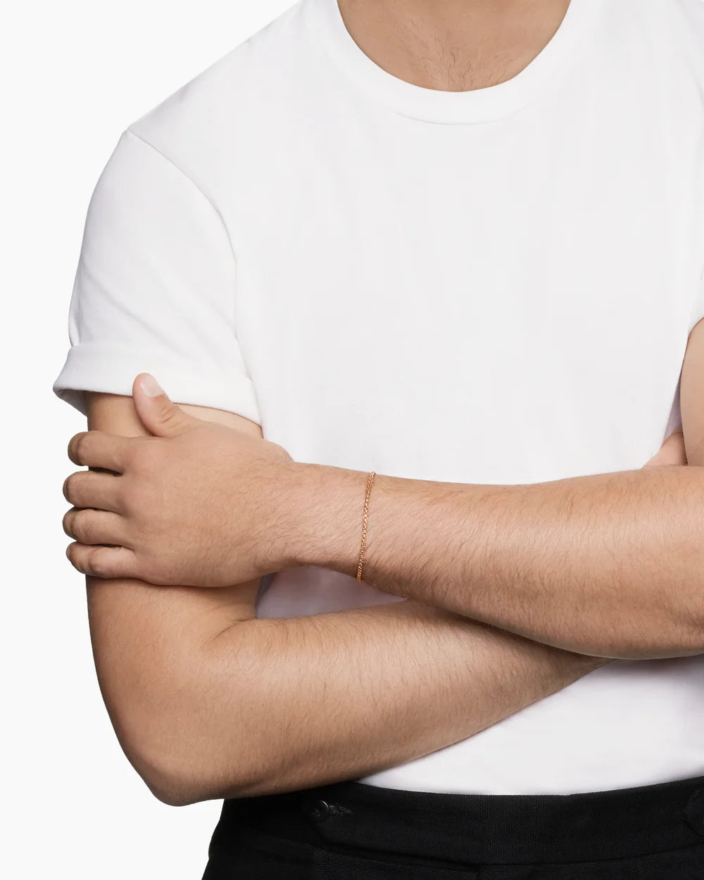 Box Chain Bracelet in 18K Rose Gold, 2.7mm