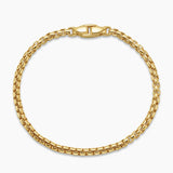 Box Chain Bracelet in 18K Yellow Gold, 3.4mm
