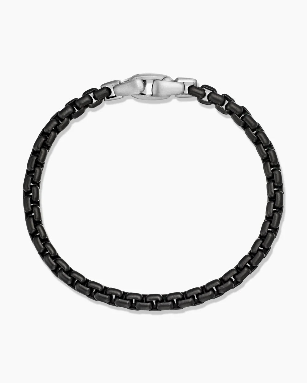 BOX CHAIN BRACELET Darkened Stainless Steel, 5mm