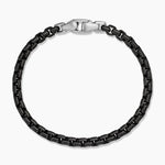 BOX CHAIN BRACELET Darkened Stainless Steel, 5mm