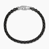 BOX CHAIN BRACELET Darkened Stainless Steel, 5mm