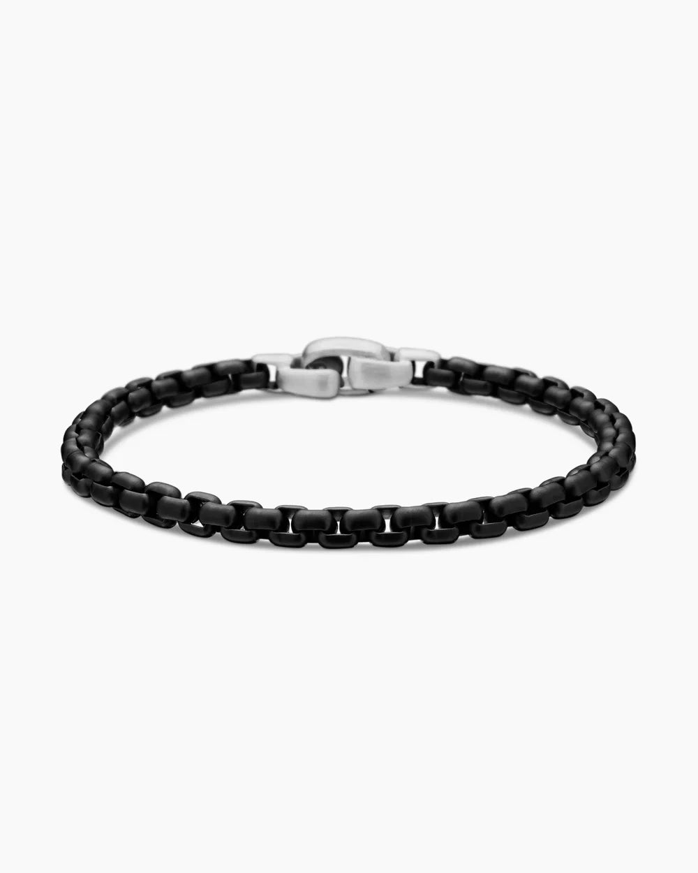 BOX CHAIN BRACELET Darkened Stainless Steel, 5mm