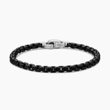 BOX CHAIN BRACELET Darkened Stainless Steel, 5mm