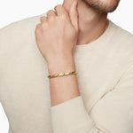 Faceted Link Bracelet in 18K Yellow Gold, 6mm