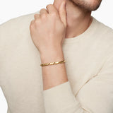 Faceted Link Bracelet in 18K Yellow Gold, 6mm
