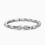 Faceted Link Bracelet in Sterling Silver, 6mm