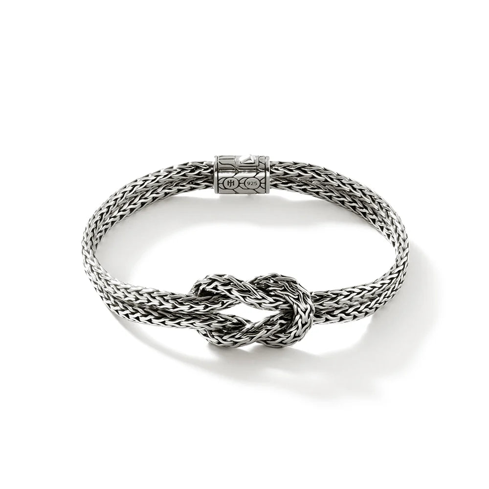 Love Knot Bracelet, Sterling Silver, 7MM