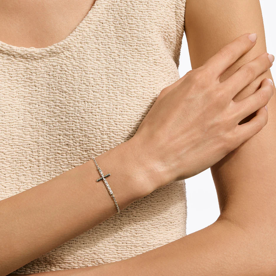 JH Essential Cross Bracelet, Sterling Silver