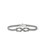 Infinite Love Knot Bracelet, Sterling Silver, 3.6MM