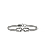 Infinite Love Knot Bracelet, Sterling Silver, 3.6MM
