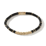 Heishi Bracelet, Gold, Hardstones