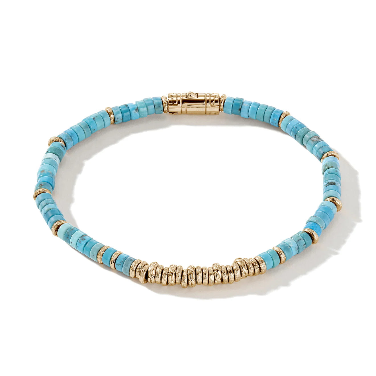 Heishi Bracelet, Gold, Hardstones