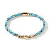 Heishi Bracelet, Gold, Hardstones