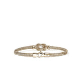 Love Knot Bracelet, Gold, Diamonds