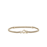 JH Essential Pavé Bracelet, Gold, Diamonds, 2.5MM