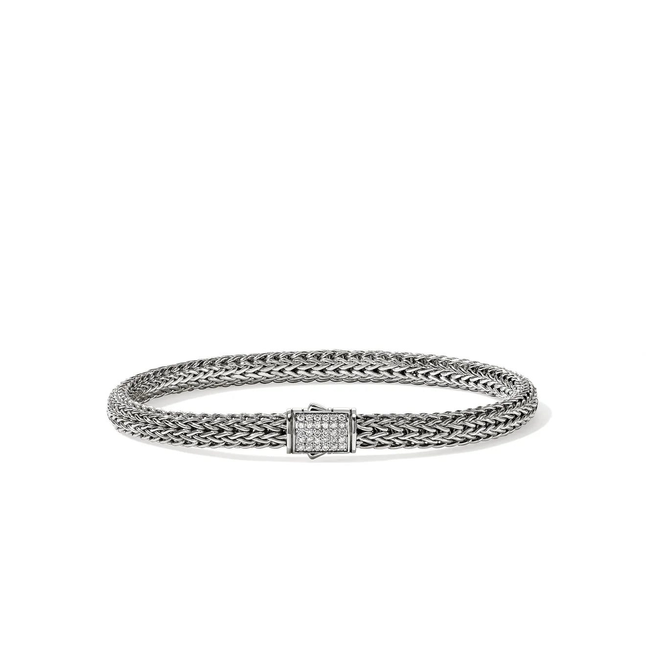 Icon Bracelet, Sterling Silver, Diamonds, 5MM