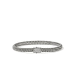 Icon Bracelet, Sterling Silver, Diamonds, 5MM